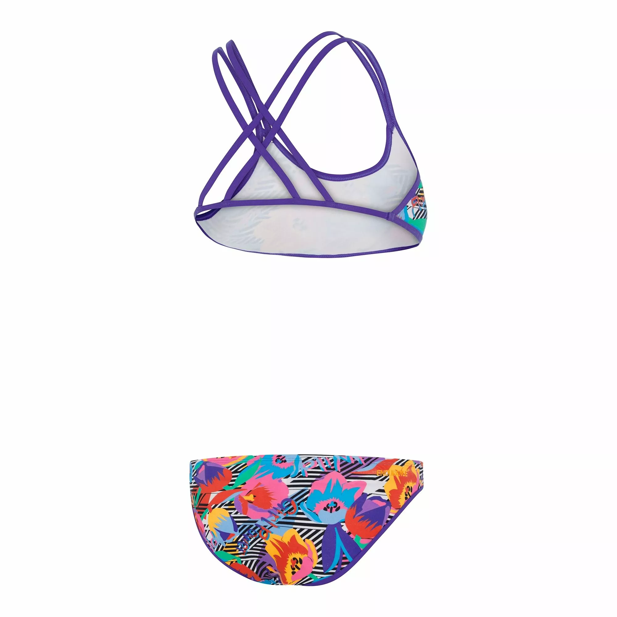 Speedo Girls Primitive Flower Double Crossback Crop Set - Image 3
