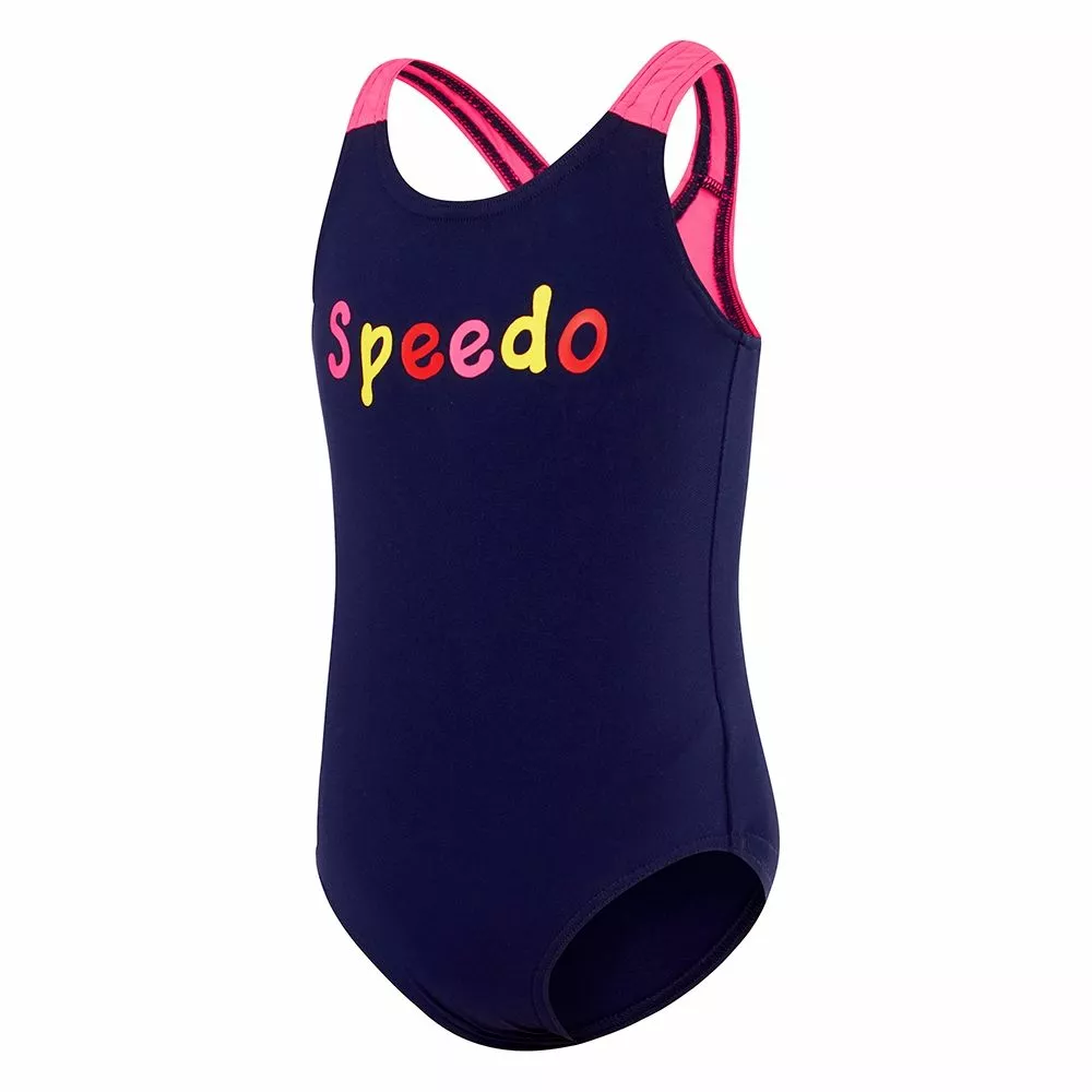 Speedo Toddler Girls Multi Logo Medalist One Piece - Image 2