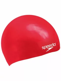 Speedo Junior Moulded Silicone Cap Red