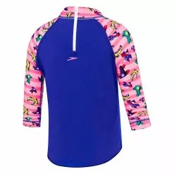 Speedo Toddler Girls Roller World Logo Long Sleeve Suntop