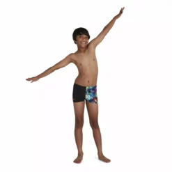 Speedo Boys Volcanic Orange Digital Placement Aquashort