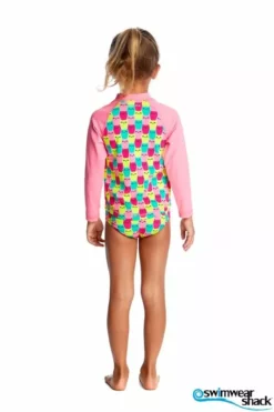 Funkita Toddler Girls Zippy Rash Vest Minty Mittens
