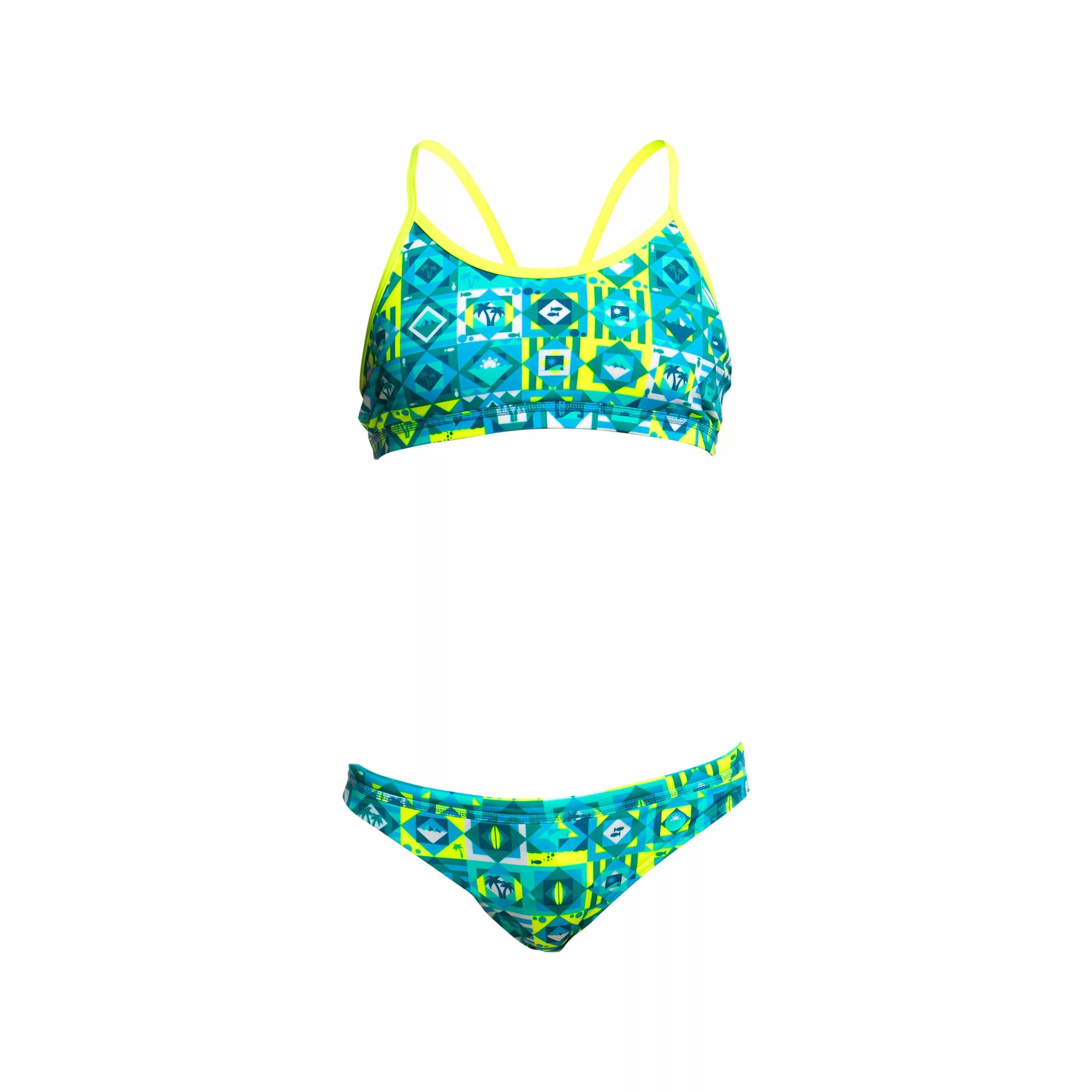 Funkita Lime Light Girls Racerback 2 Pce - Image 3
