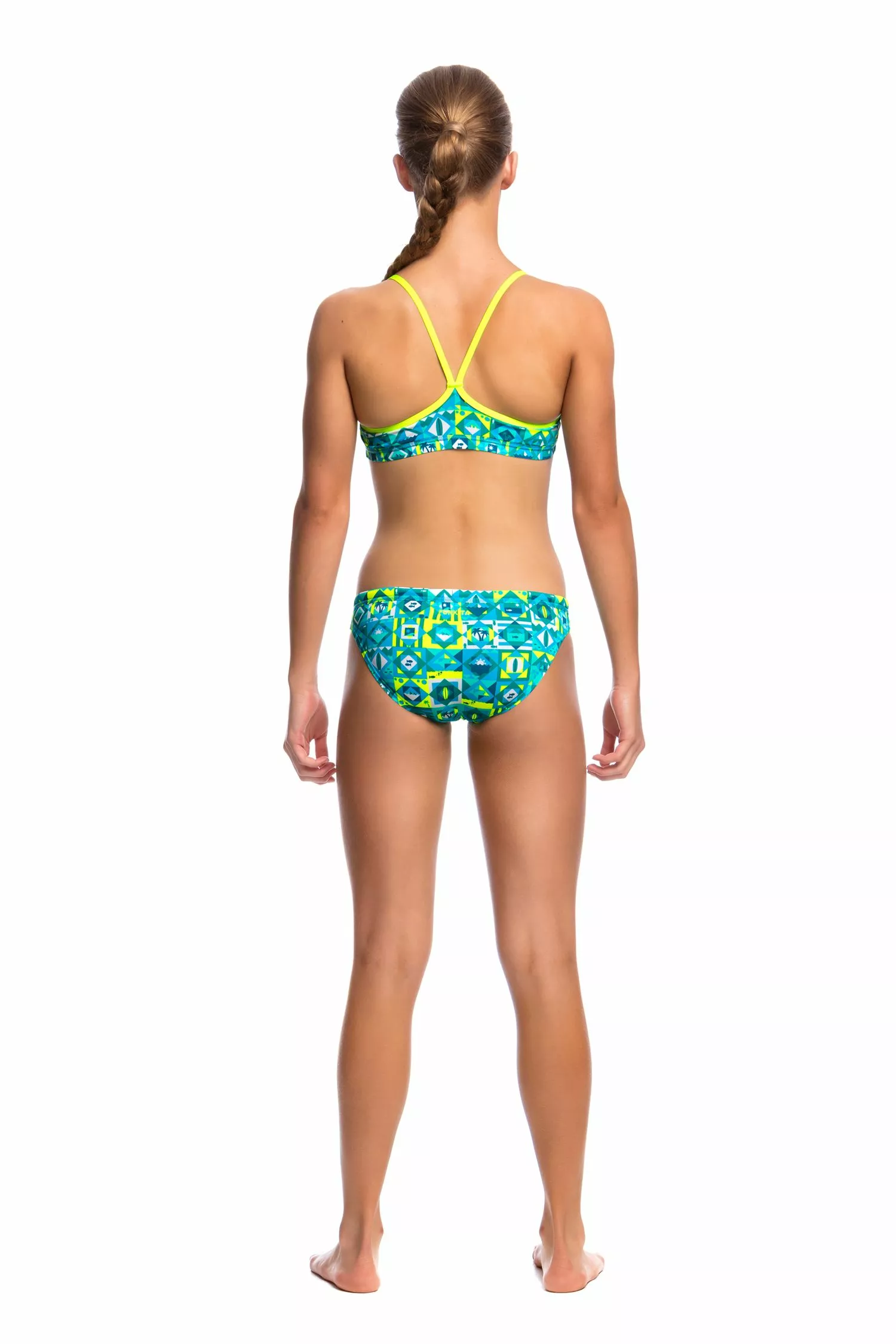 Funkita Lime Light Girls Racerback 2 Pce