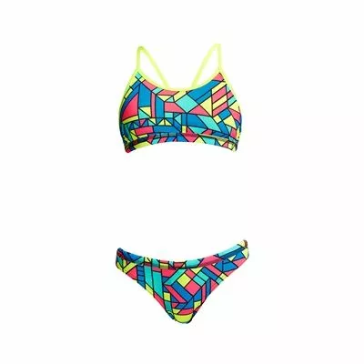 Funkita Girls Gettin Jiggy Racerback Two Piece - Image 3