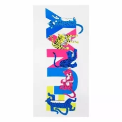 Funky Kitty Cat Cotton Towel