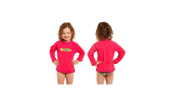Funkita Toddler Girls Still Pink Zippy Rash Vest