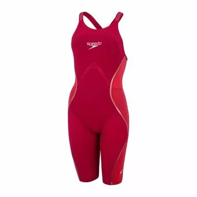 Speedo LZR Intent Openback Kneeskin Red/Gold - Image 4