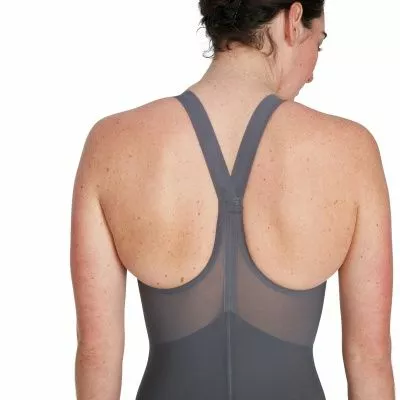 Speedo LZR Valor Closedback Kneeskin Charcoal/Teal/Red - Image 8