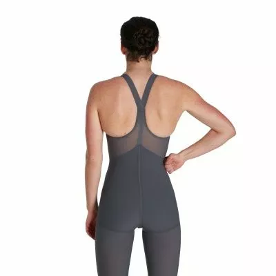 Speedo LZR Valor Closedback Kneeskin Charcoal/Teal/Red - Image 3