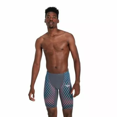 Speedo LZR Valor High Waisted Jammer Charcoal/Teal/Red - Image 13