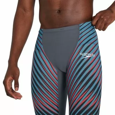 Speedo LZR Valor High Waisted Jammer Charcoal/Teal/Red - Image 9