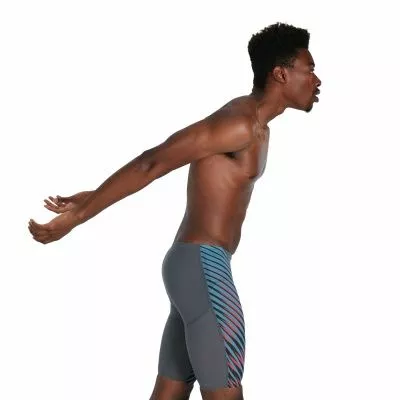 Speedo LZR Valor High Waisted Jammer Charcoal/Teal/Red - Image 2