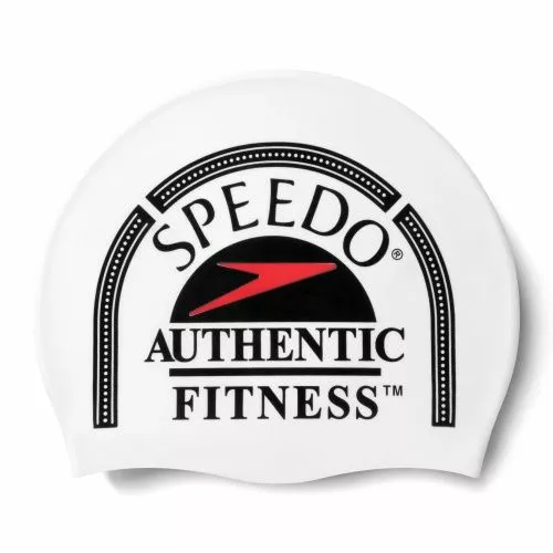 Speedo Printed Silicone Cap White