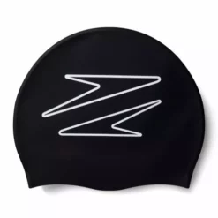 Speedo Printed Silicone Cap Black-White
