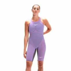 Speedo Womens LZR Pure Valor Closedback Lilac/Charcoal