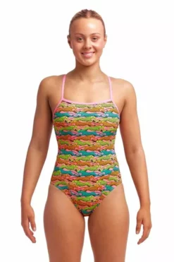 FUNKITA Lying Cheet Ladies Eco Single Strap One Piece