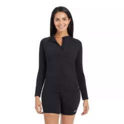 Zoggs Long Sleeve Womens Zip Sun Top